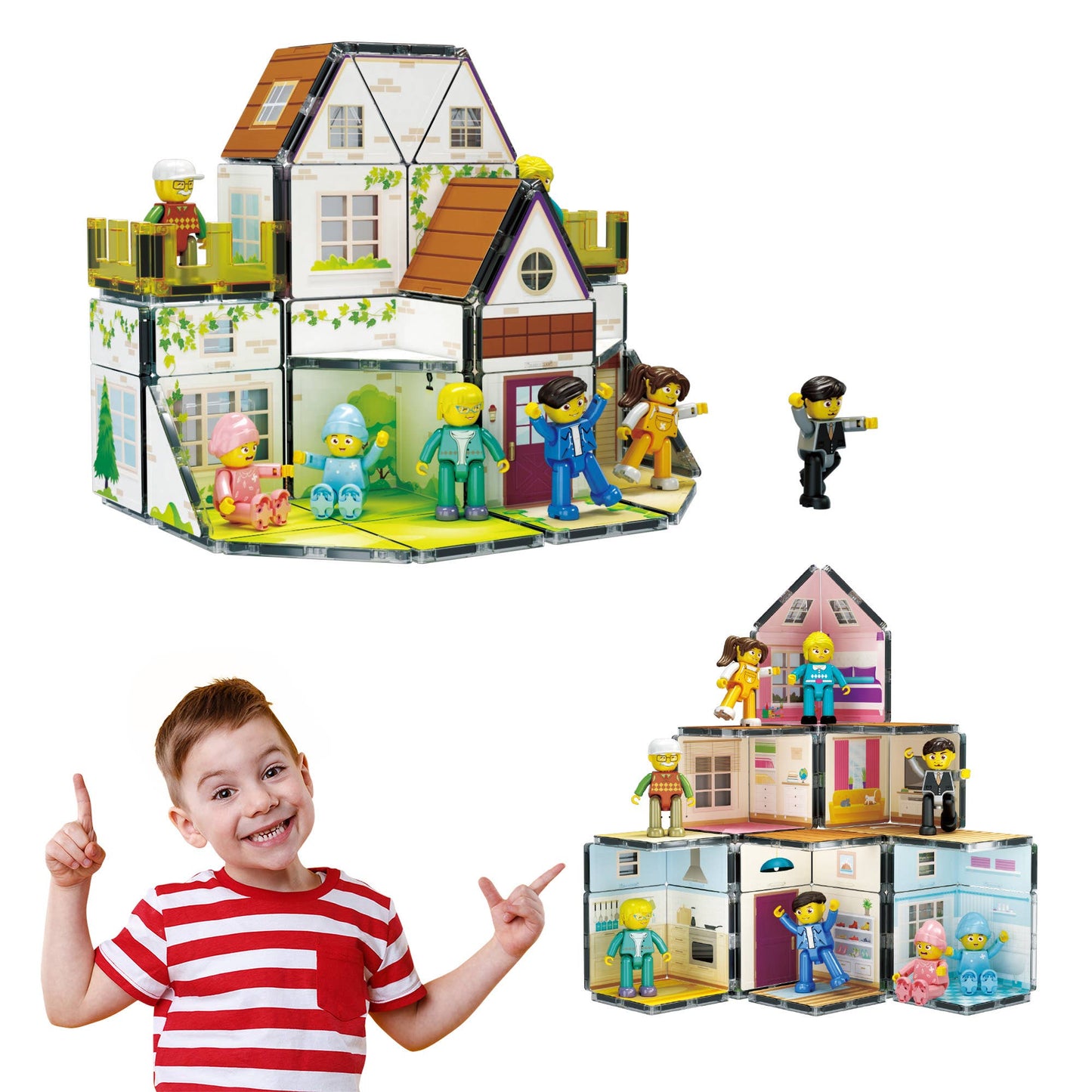 Magnetisches Puppenhaus 'Family Homestead Spielset'