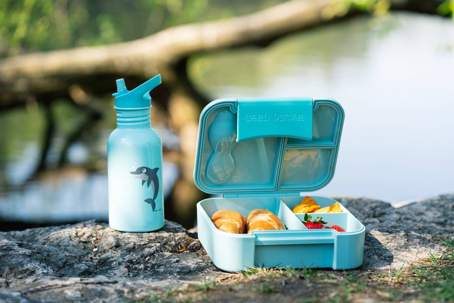 BentoBox Kinder Lunchbox Delfin blau