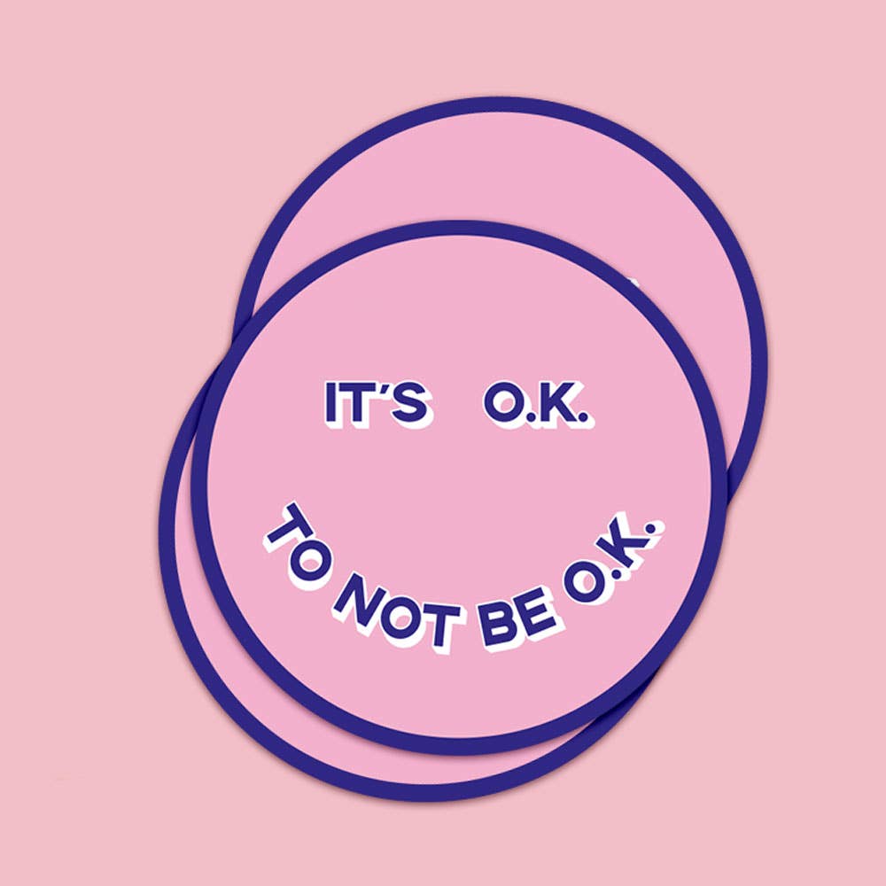 Sticker „It's okay“ Smiley – Vinylaufkleber