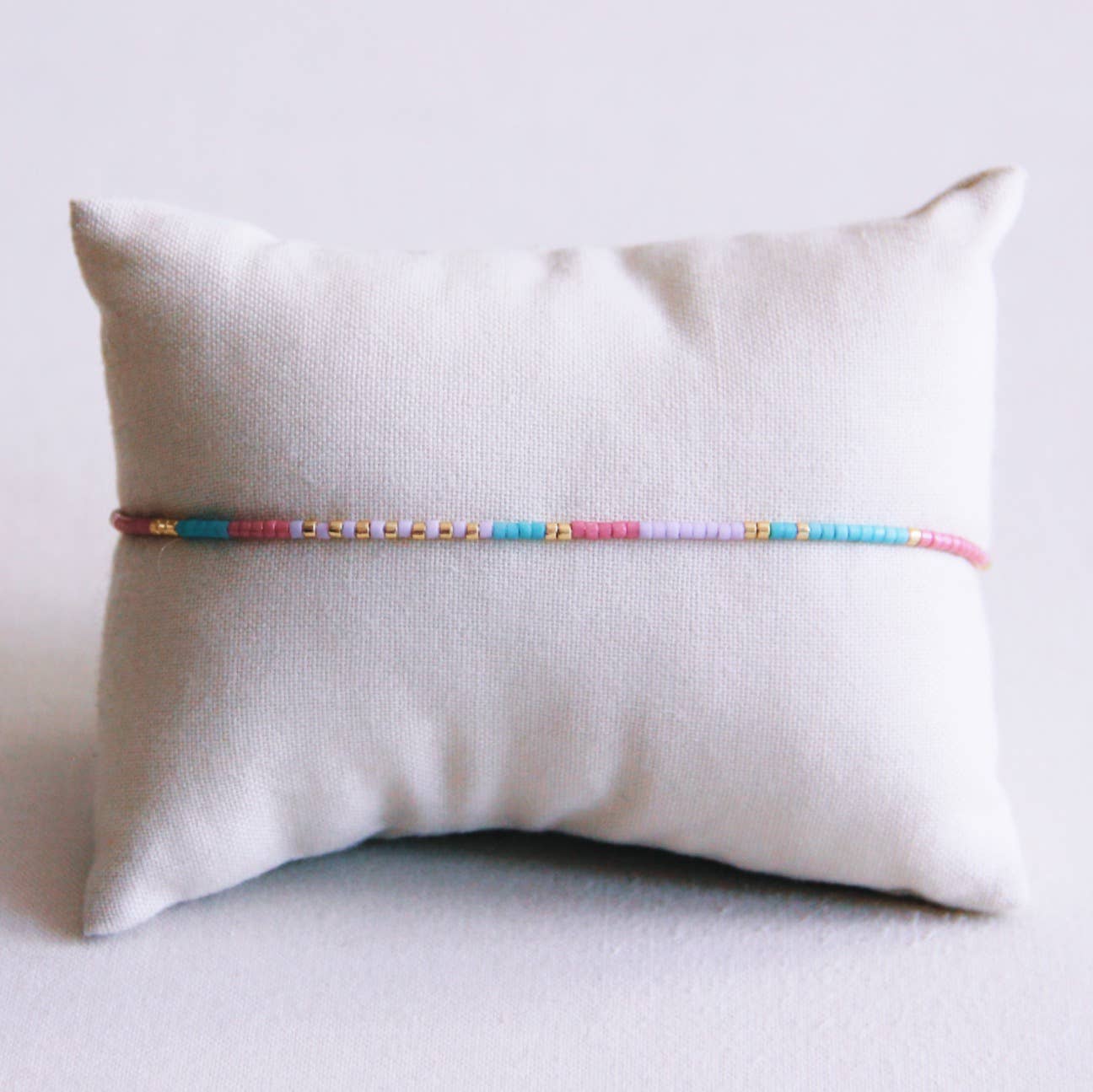 Miyuki-Armband - Flieder/Lila/Altgrün