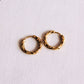 Edelstahl-Creole 14mm "gedreht" - gold