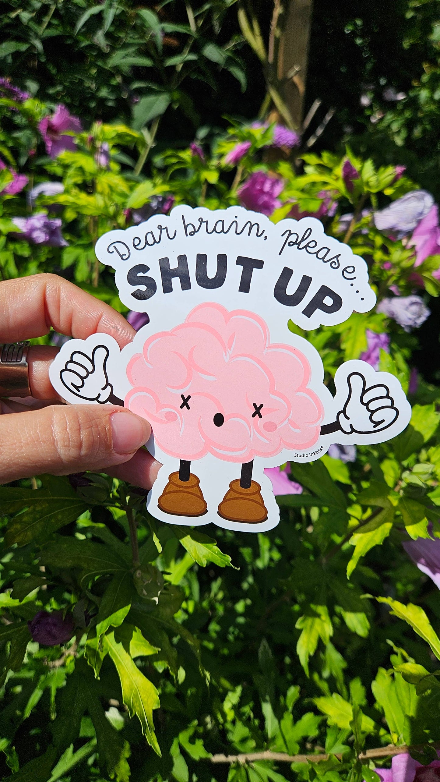 Sticker „Dear Brain, please shut up“