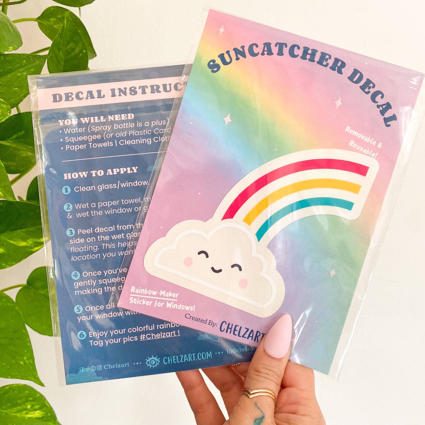 Glücklicher Wolkenfenster-Sonnenfänger | Regenbogenmacher-Zubehör