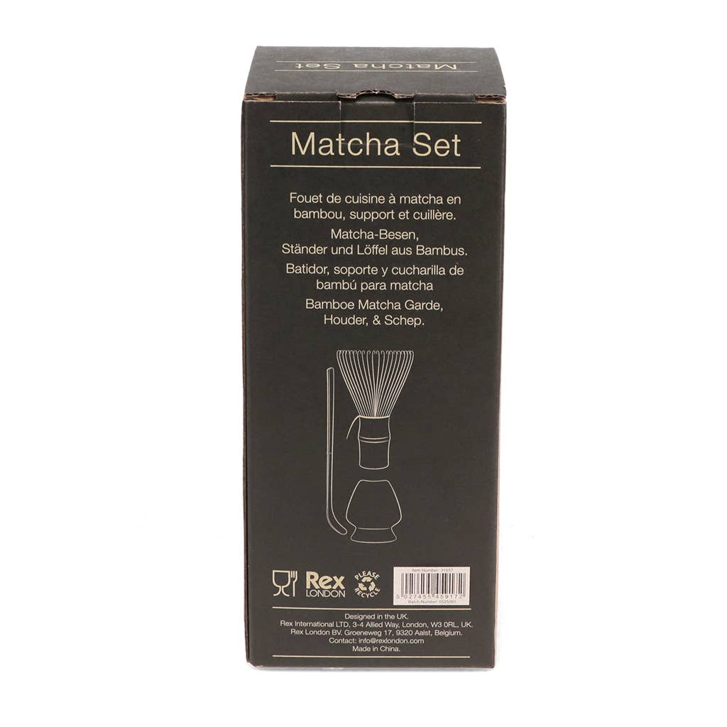 Handgefertigtes Matcha-Besen- und Ständer-Set