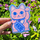 Glitzersticker Maneki Neko Glückskatze