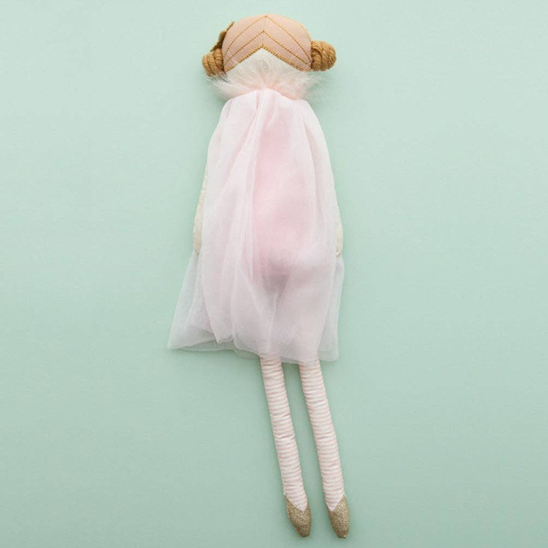 Pinkfarbene Ballerina-Puschelpuppe