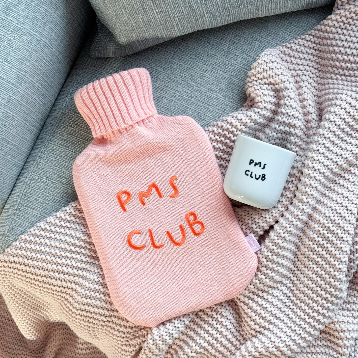Wärmflasche 'PMS Club' rosa