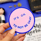 Sticker „It's okay“ Smiley – Vinylaufkleber