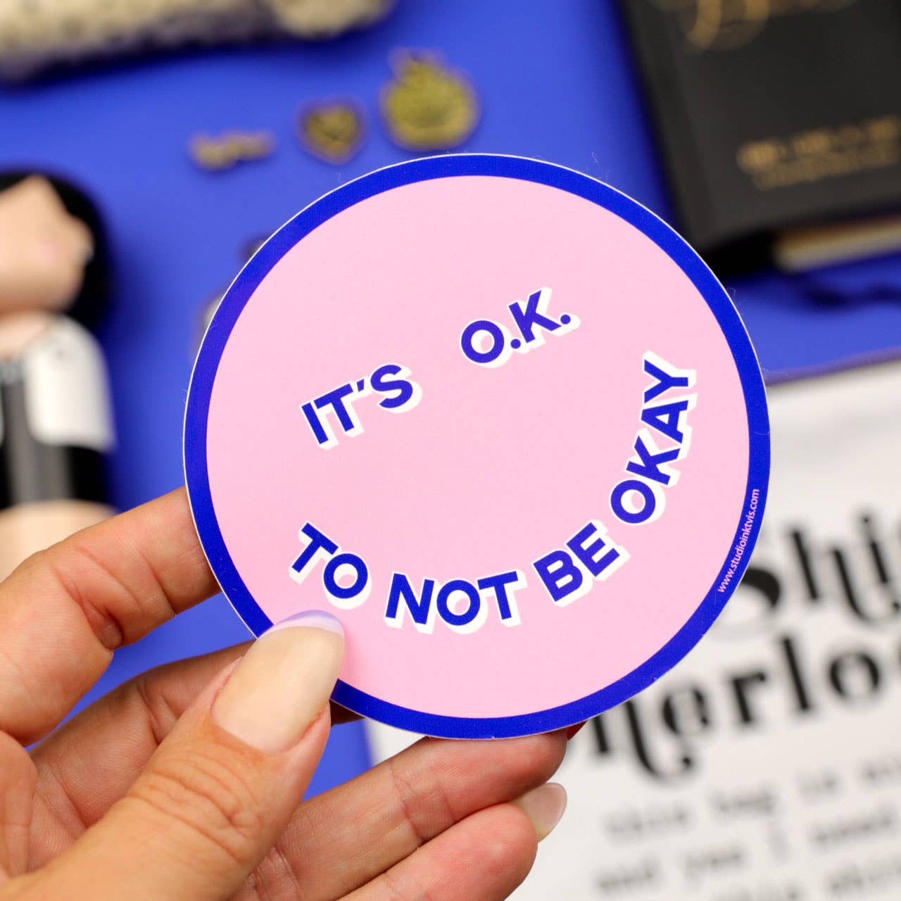 Sticker „It's okay“ Smiley – Vinylaufkleber