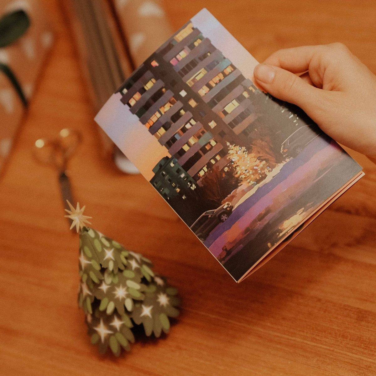 Minikarte Weihnachten 'Weihnachtsbaum' 2in1 Karte & Geschenk in einem