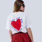 Damen T-Shirt mit Herzdesign 'Love is a kiss...'
