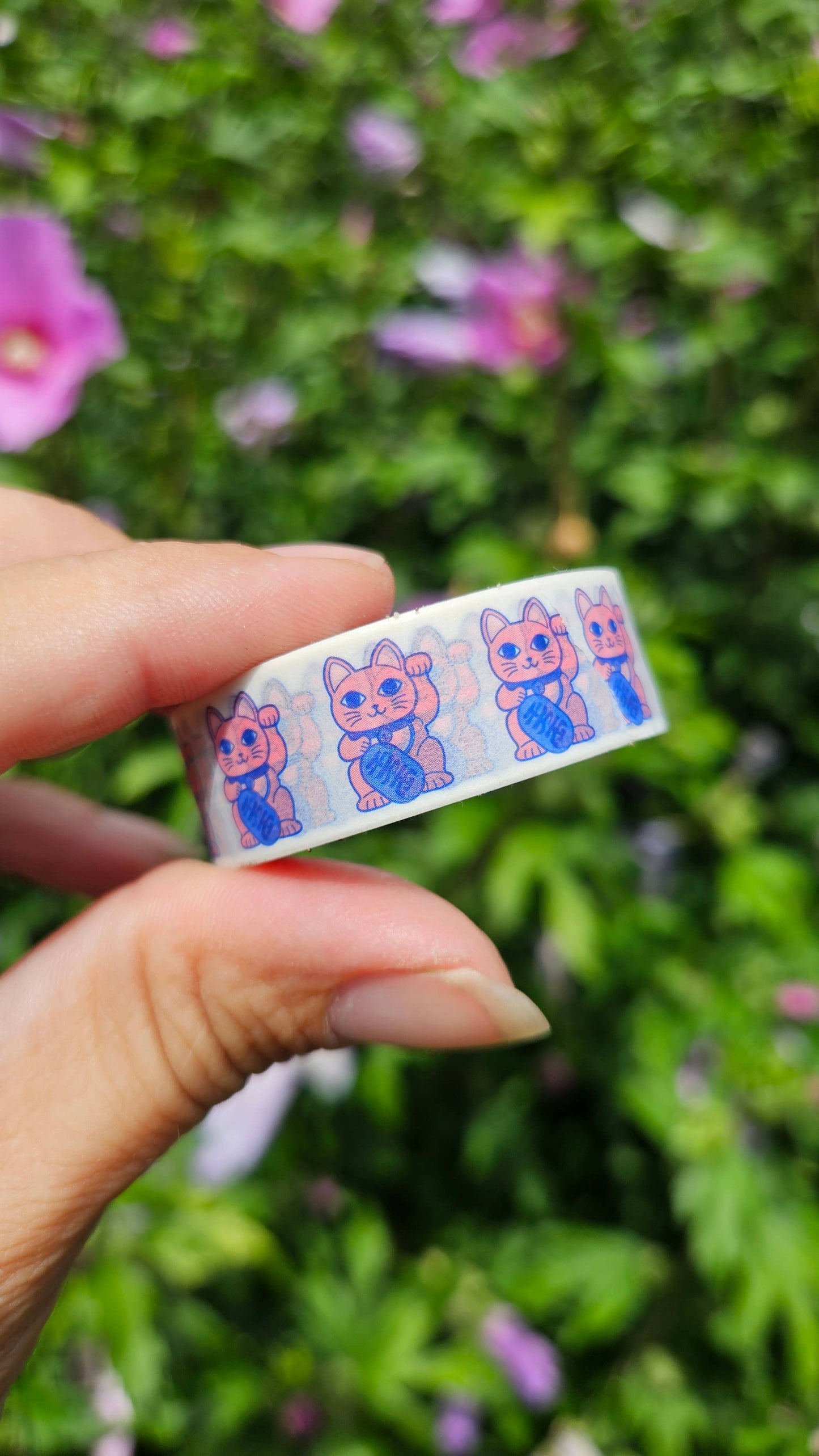 Washi Tape mit Glückskatze Maneki Neko – Deko-Klebeband 15 mm x 10 m