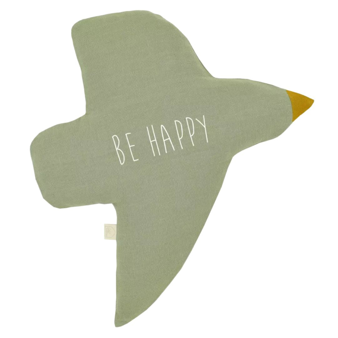 Wanddekoration Vogel grün personalisierbar