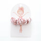 Schimmernder Samt-Haargummi Pirouette Ballerinas rosa