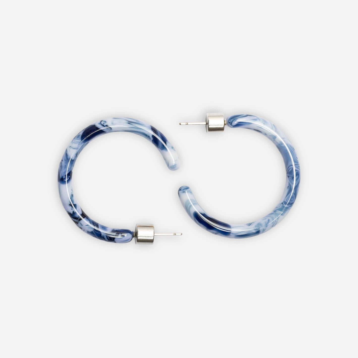 Damen Ohrringe 'Loop Mare' blau/weiß