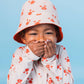 UV Wende-Sonnenhut  Beige/Rot Krabbe