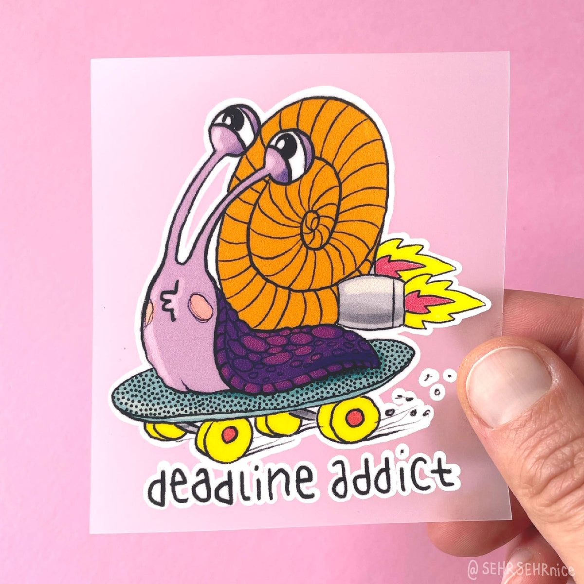 Bügelbild 'Deadline Addict'