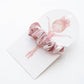 Schimmernder Samt-Haargummi Pirouette Ballerinas rosa