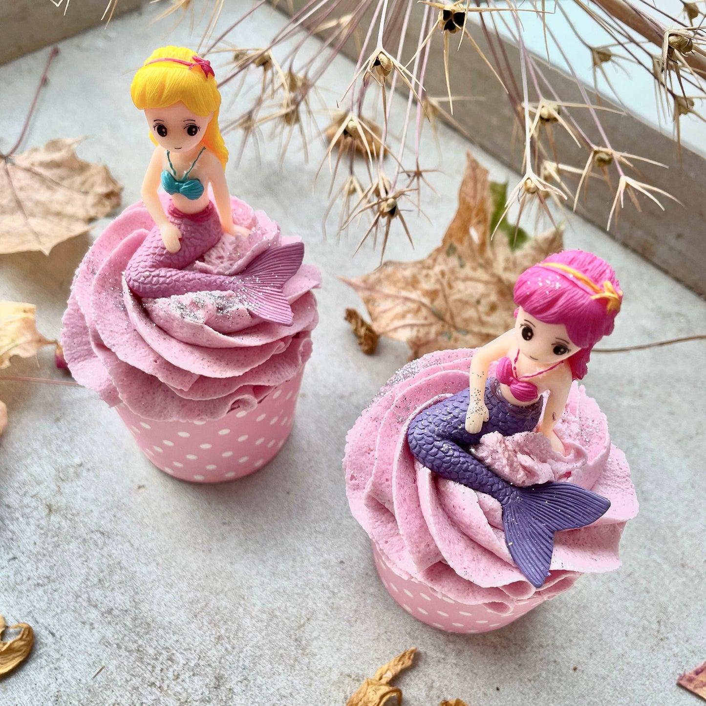 Badecupcake Erdbeere - Meerjungfrau