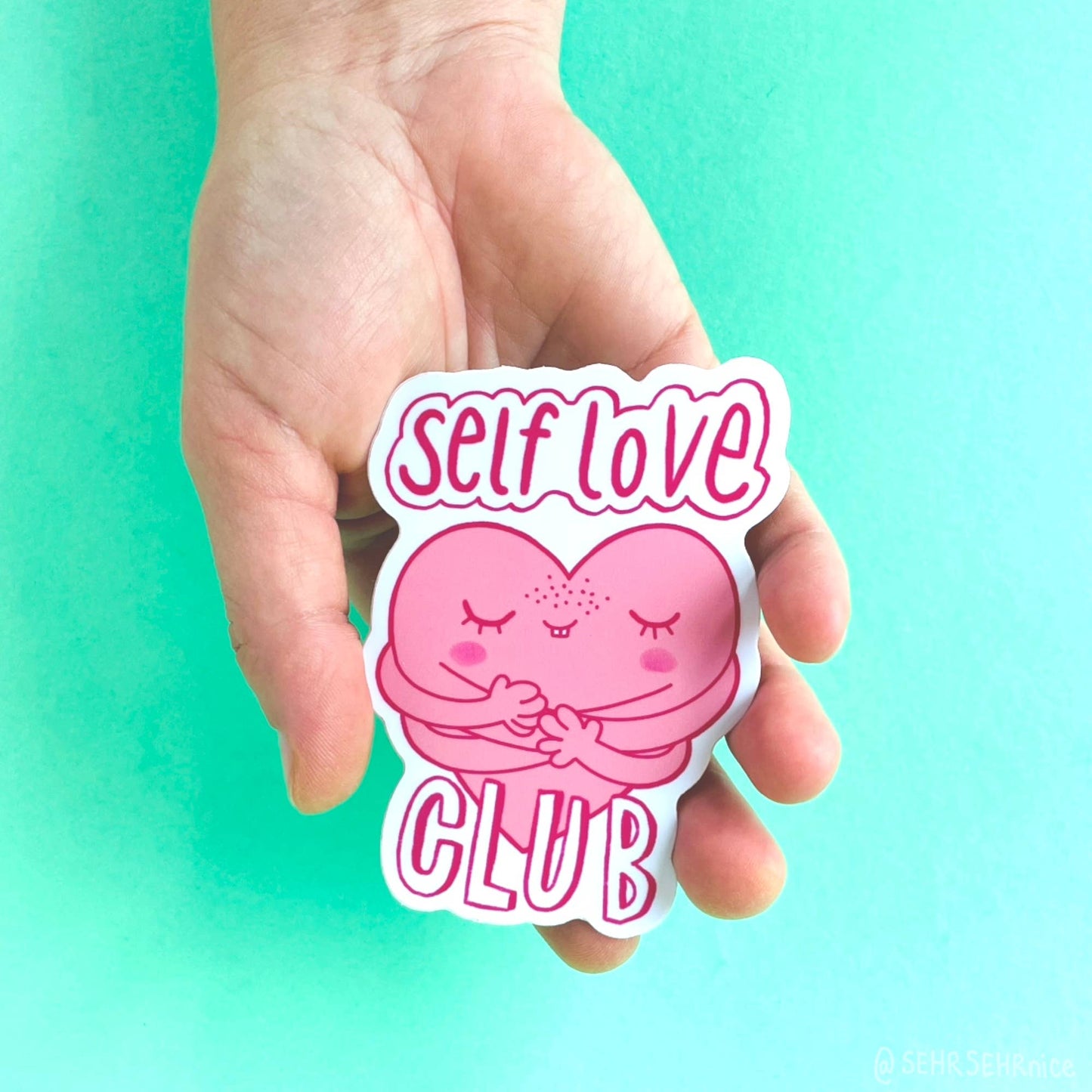Aufkleber Selflove Club Herz aus Vinyl