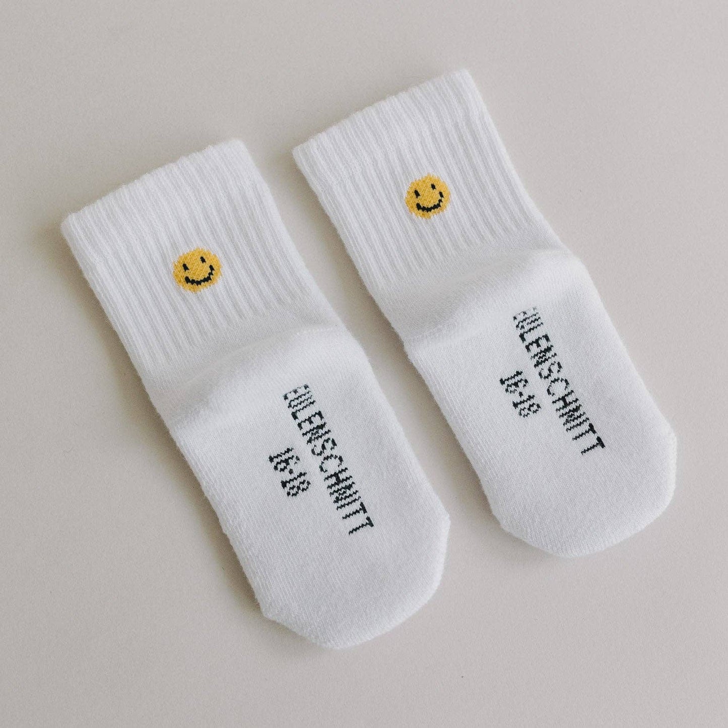 Babysocken 'Smiley' gelb