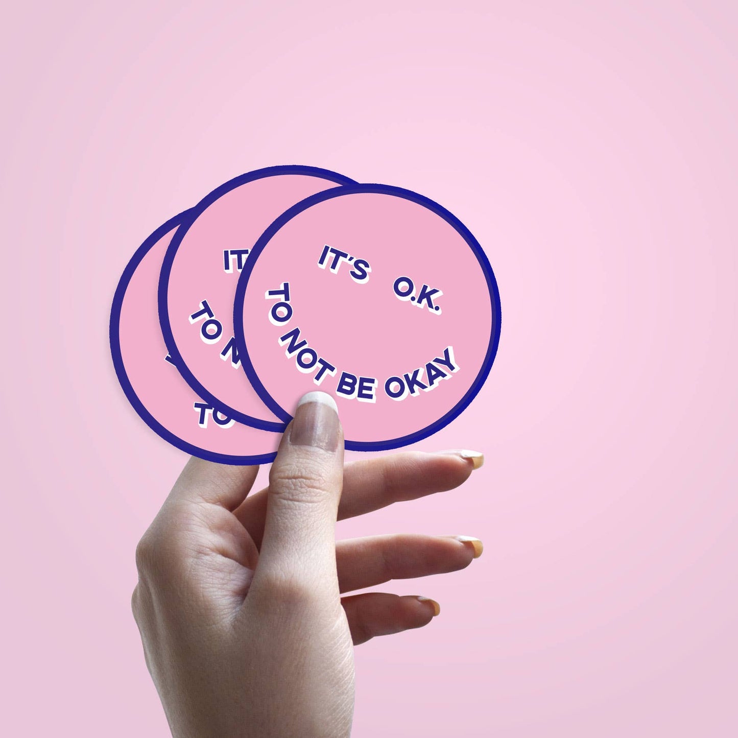 Sticker „It's okay“ Smiley – Vinylaufkleber