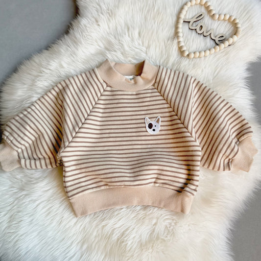 Sweatshirt 'Casual Stripes Pirate' beige
