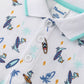 Polo Kurzarm mit Allover Muster Surf Dino