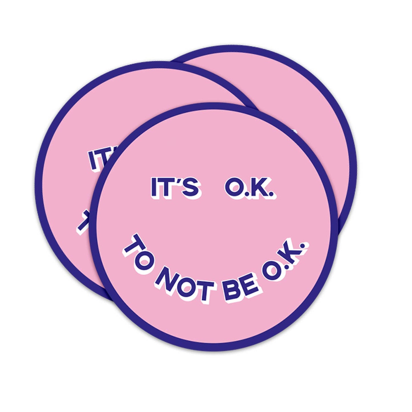 Sticker „It's okay“ Smiley – Vinylaufkleber
