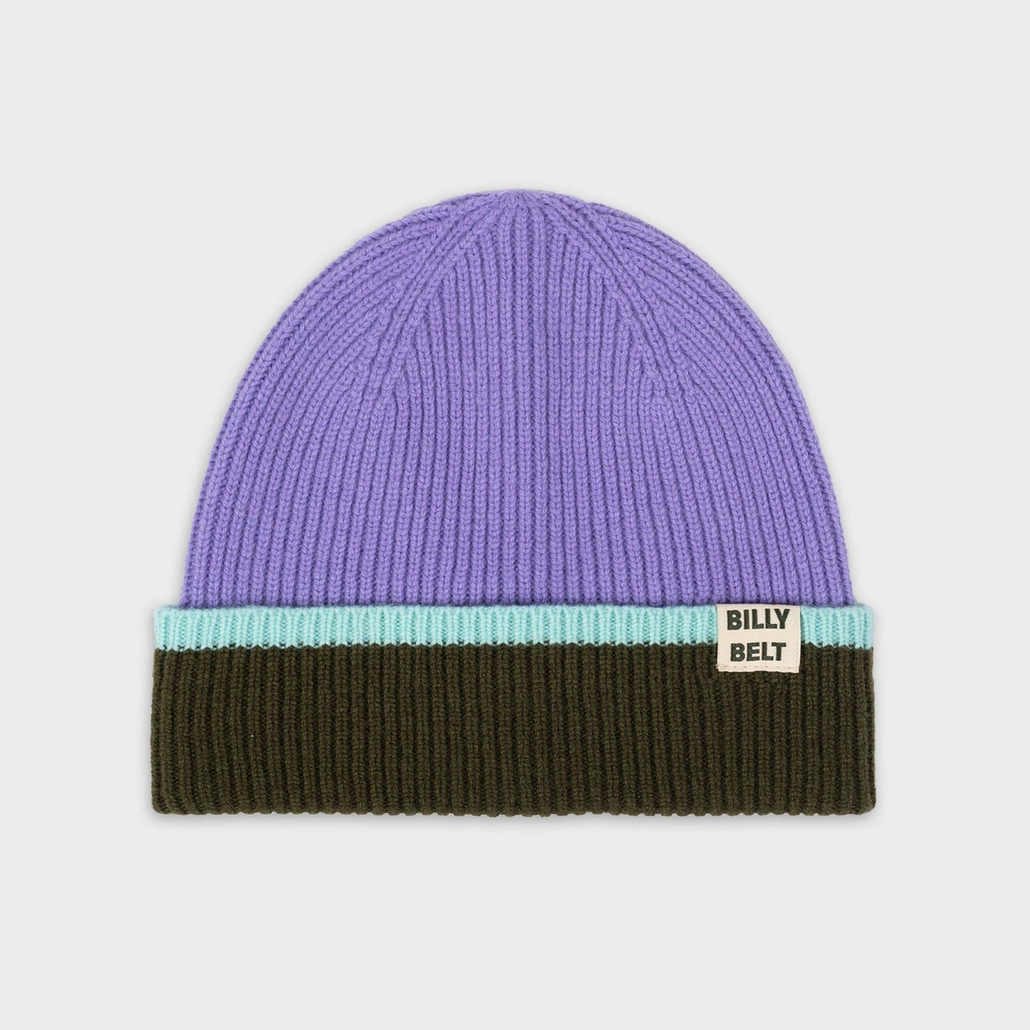 Wollmütze Unisex für Erwachsene violett/khaki/minzgrün