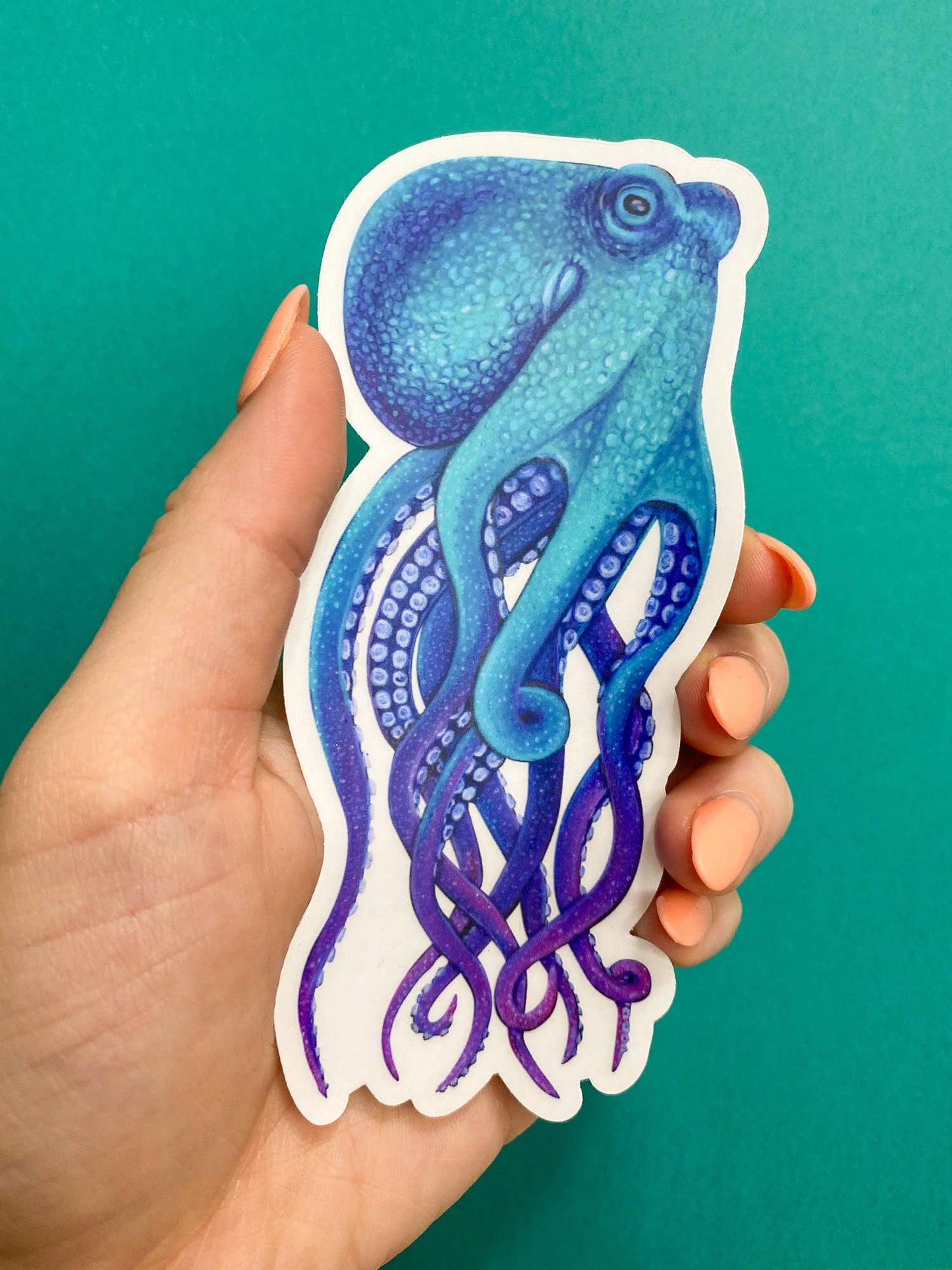 Oktopus-Aufkleber transparent