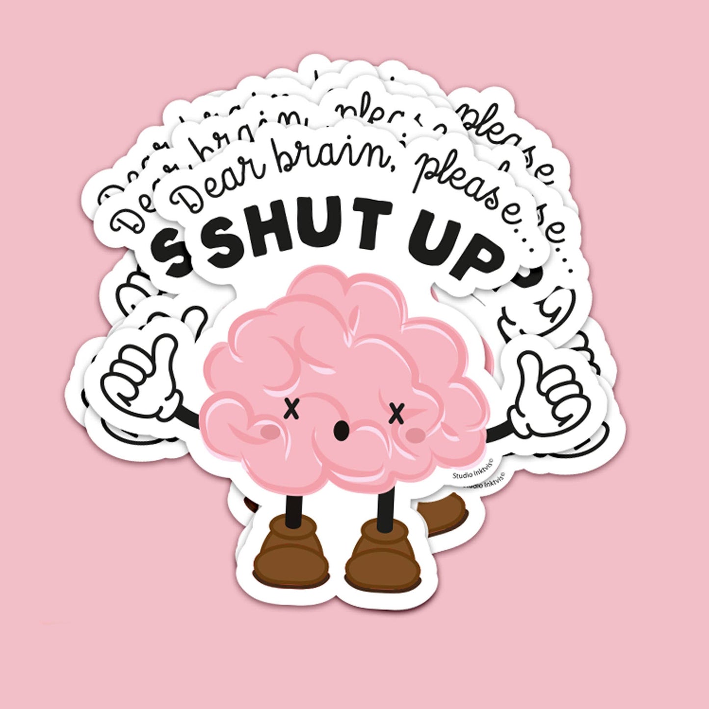 Sticker „Dear Brain, please shut up“