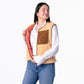 Ärmellose Damen-Sherpa-Weste mit Reißverschluss beige