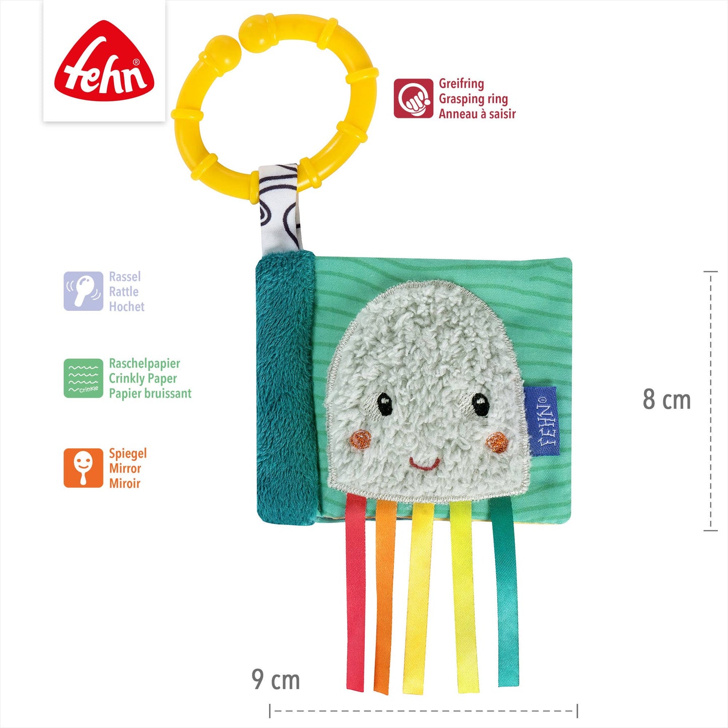 Mini-Knisterbuch Tintenfisch - Fühlbuch mit Natur-Motiven
