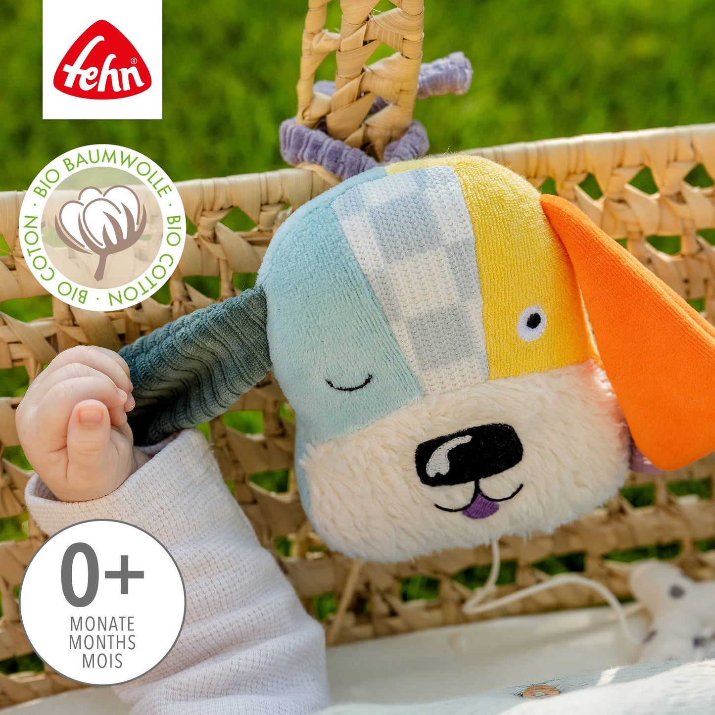 Mini-Spieluhr Hund NATUR - Kuscheltier & Einschlafhilfe