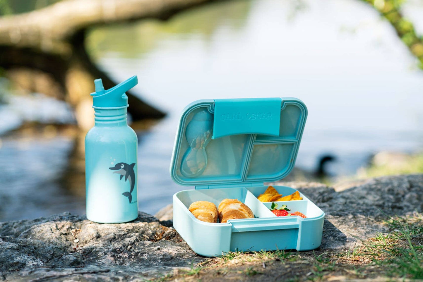 BentoBox Kinder Lunchbox Delfin blau