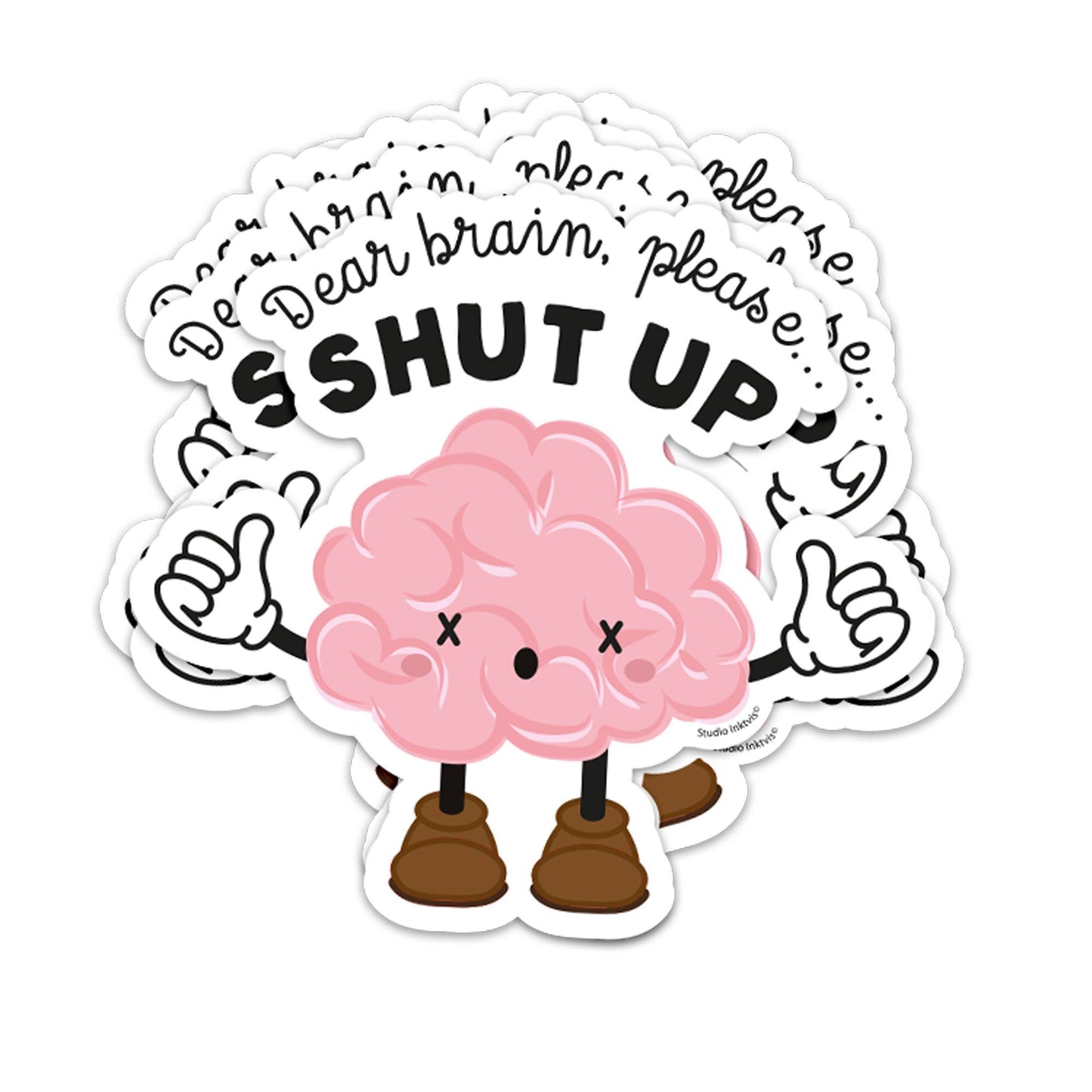 Sticker „Dear Brain, please shut up“
