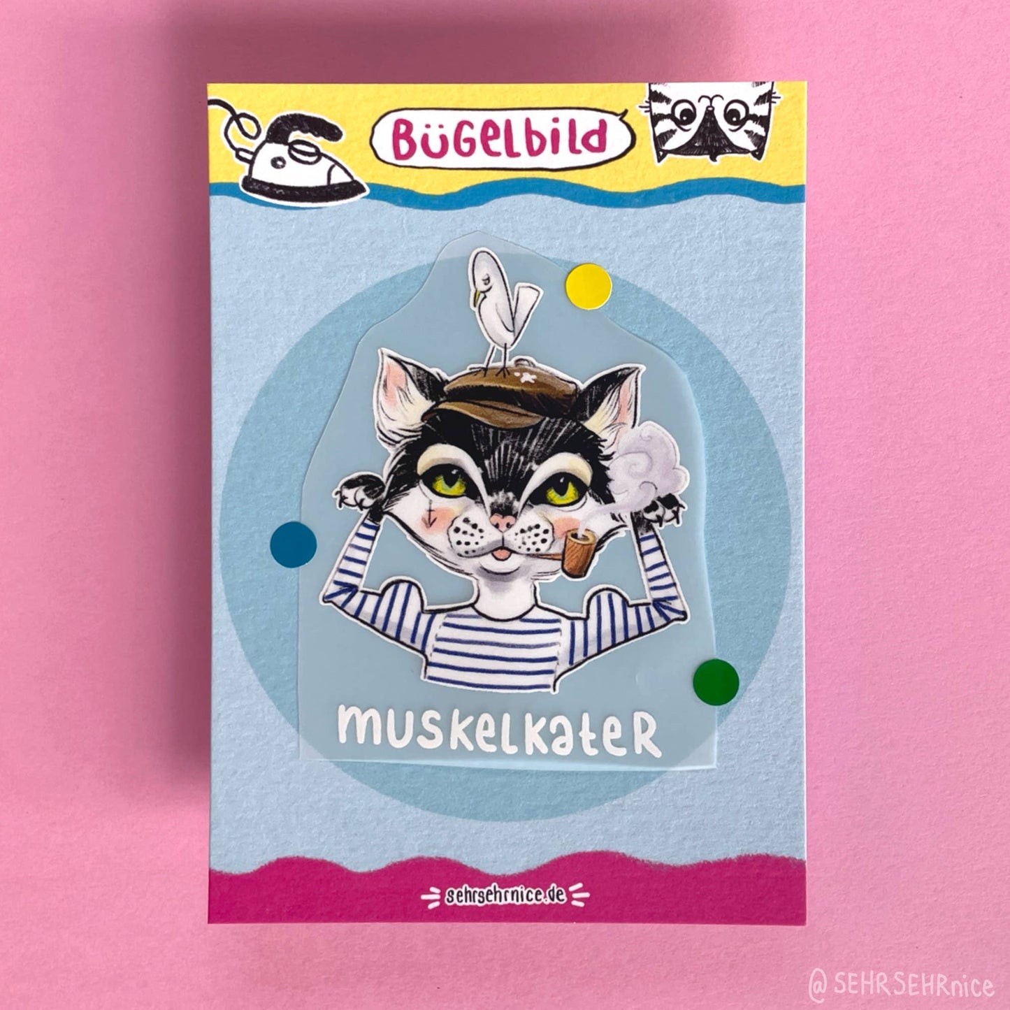 Bügelbild 'Matrosen-Katze'