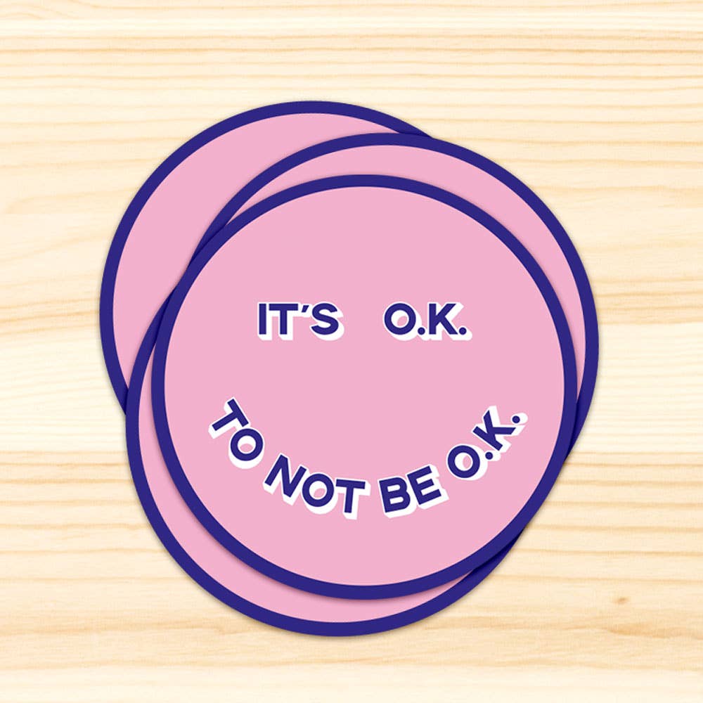 Sticker „It's okay“ Smiley – Vinylaufkleber
