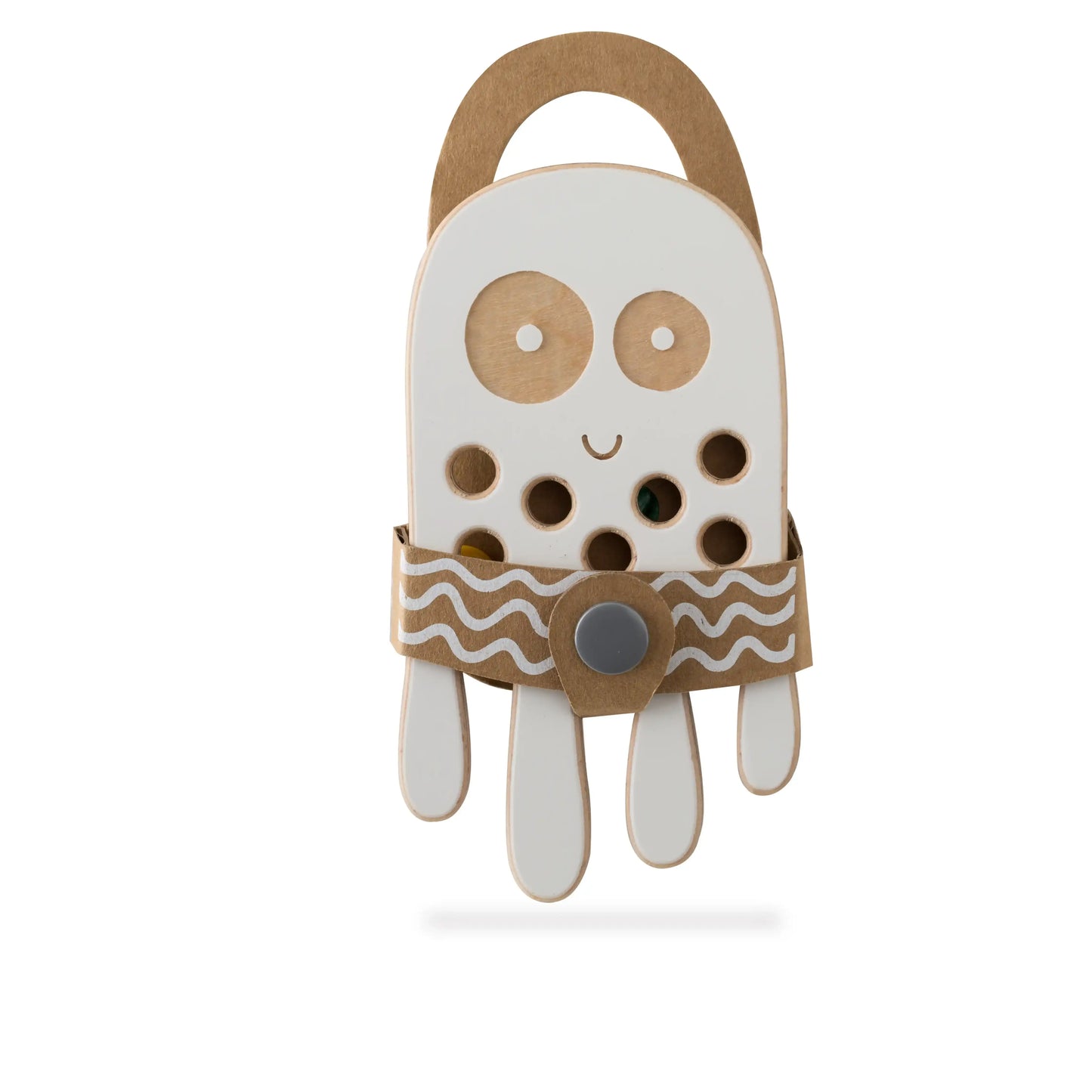 Kleines Schnürspielzeug aus Holz 'Der Oktopus'