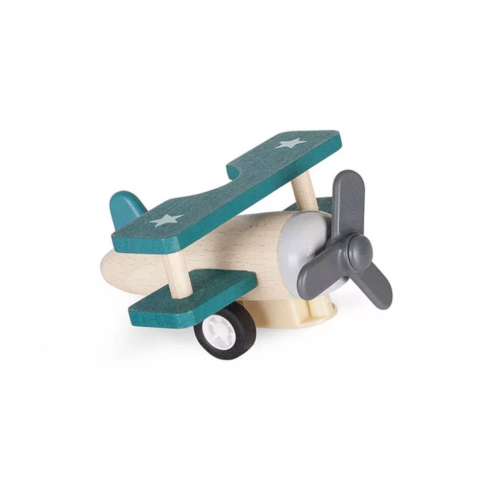 Holzflugzeug mit Rückzugfunktion