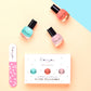 Set mit 3 Nagellacken Lagoon x Coral x Ballerina + Nagelfeile