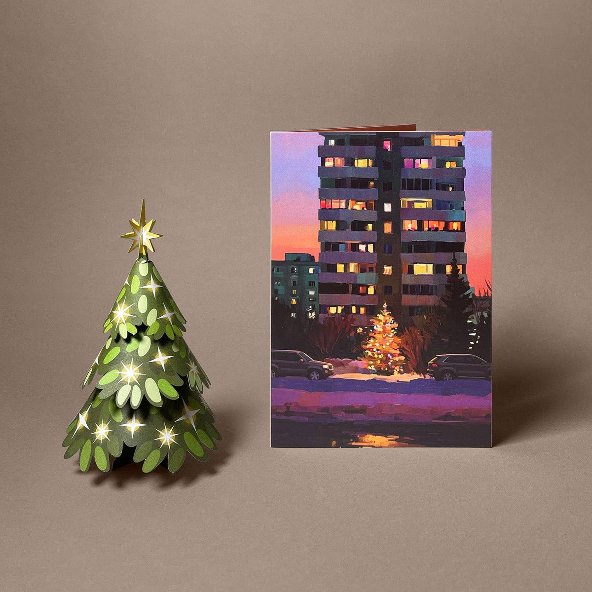 Minikarte Weihnachten 'Weihnachtsbaum' 2in1 Karte & Geschenk in einem