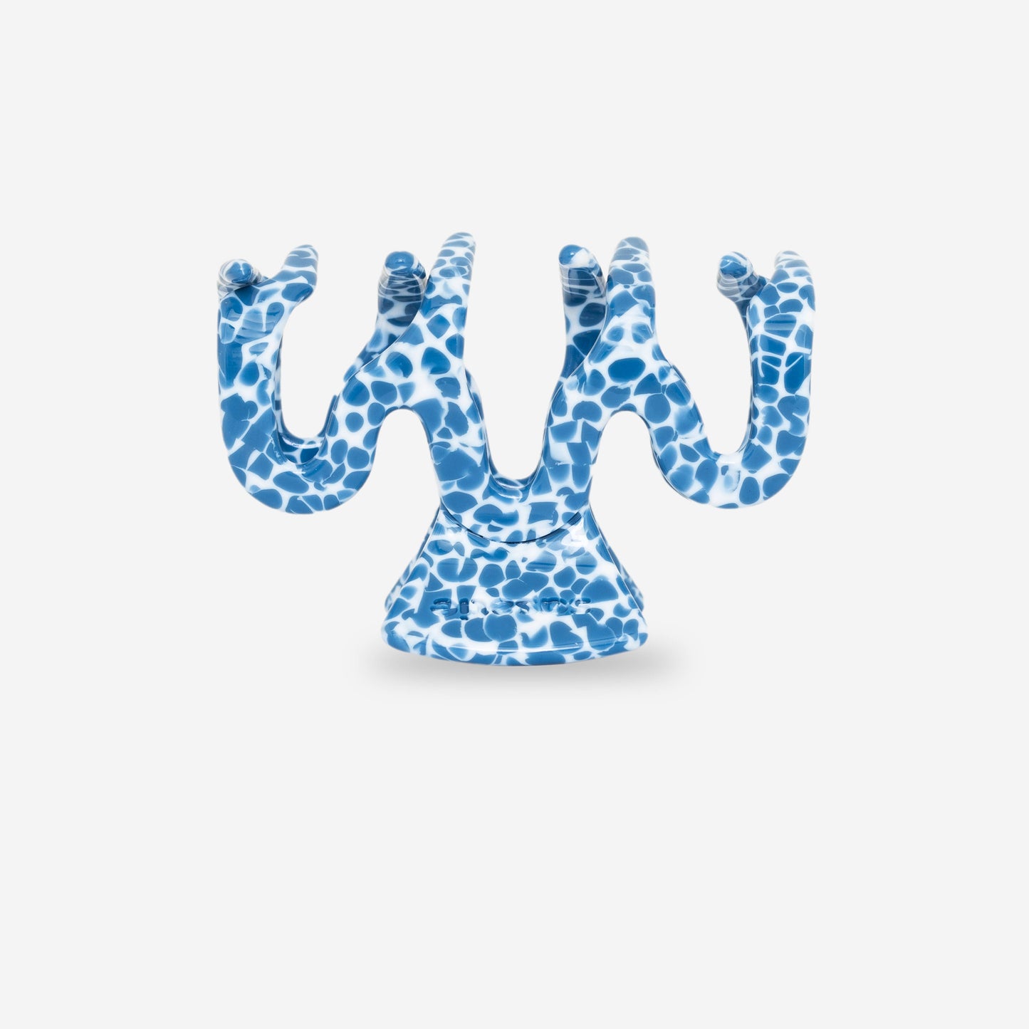 Haarklammer 'Wave Denim' blau/weiß