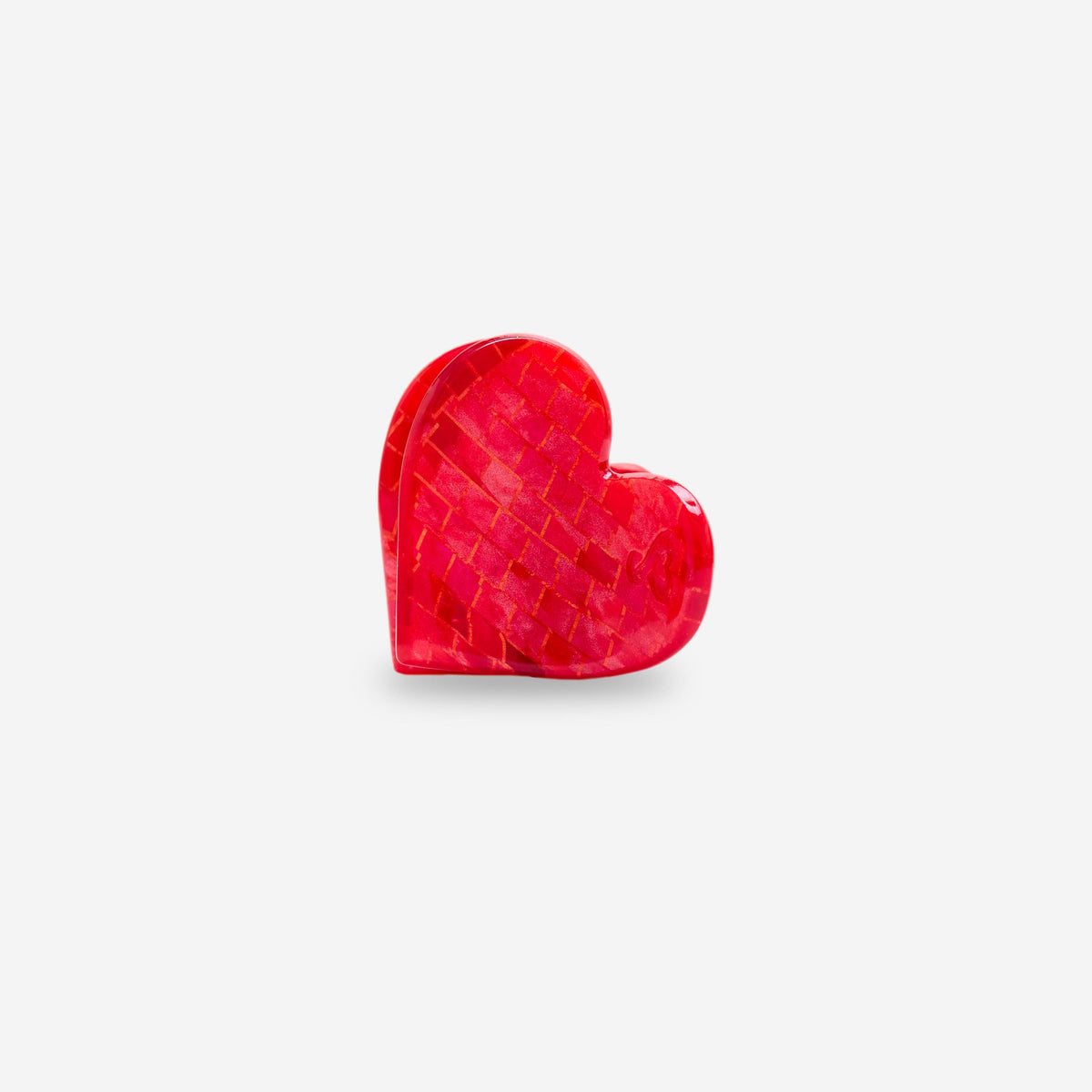 Damen Haarklammer in Herzform 'Lovely Heat' rot