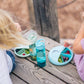 Wasserflasche 2 in 1 mit abnehmbarem Bodenbecher blau