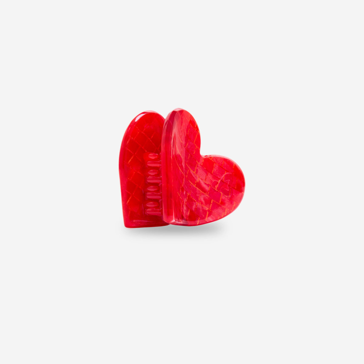 Damen Haarklammer in Herzform 'Lovely Heat' rot