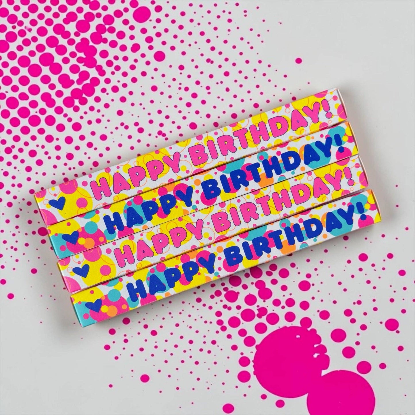 Statement Kerze 'HAPPY BIRTHDAY' blau