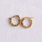 Damen Ohrringe Creolen gold 'Twist' 15 mm