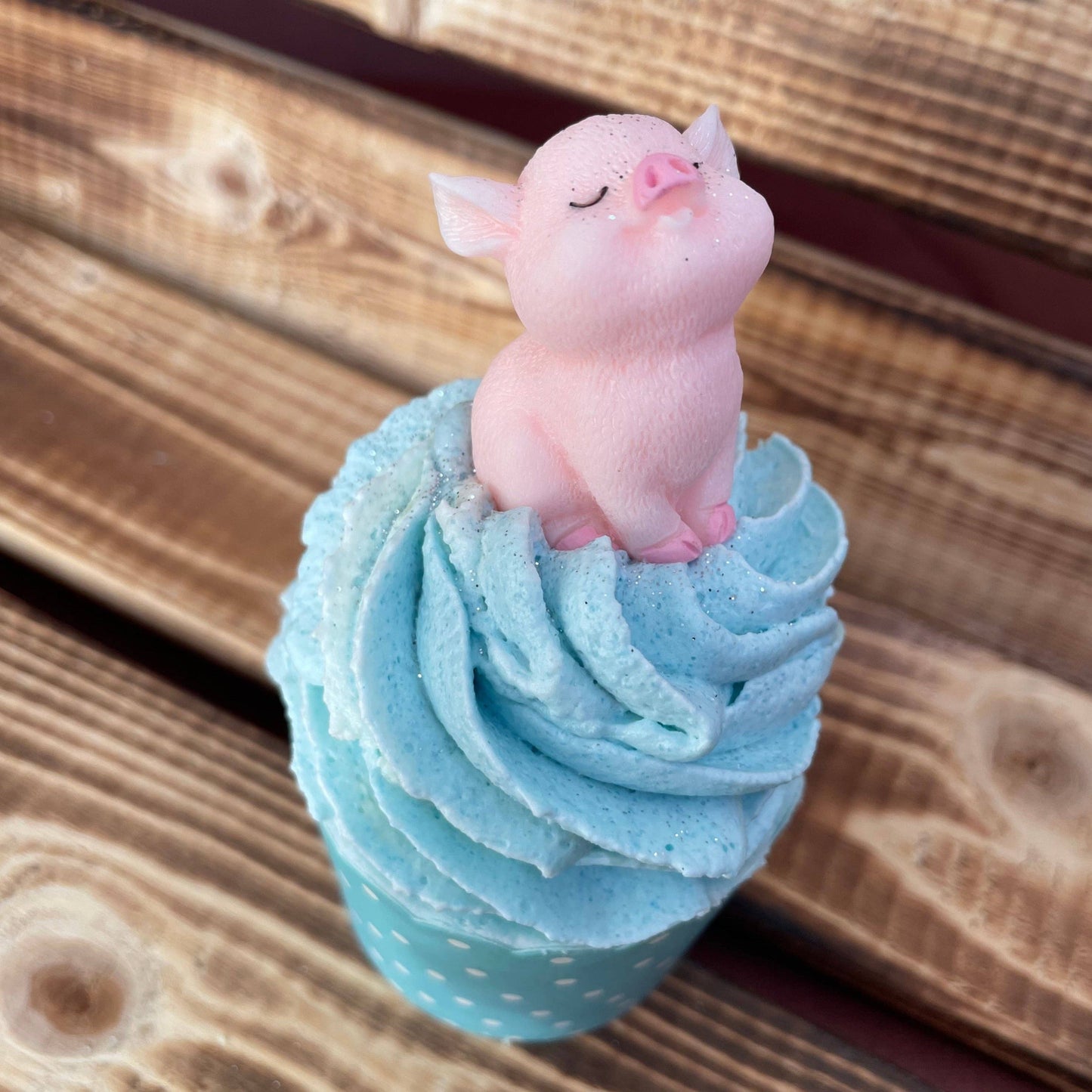 Badecupcake Erdbeere - Schwein